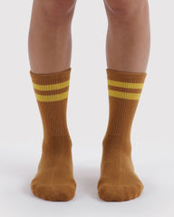 Ribbed Sock Toffee Stripe