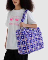 Cloud Carry-On Market Plaid Blue