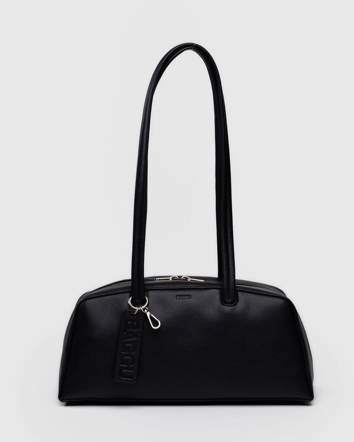 Recycled Leather Bowler Bag Black