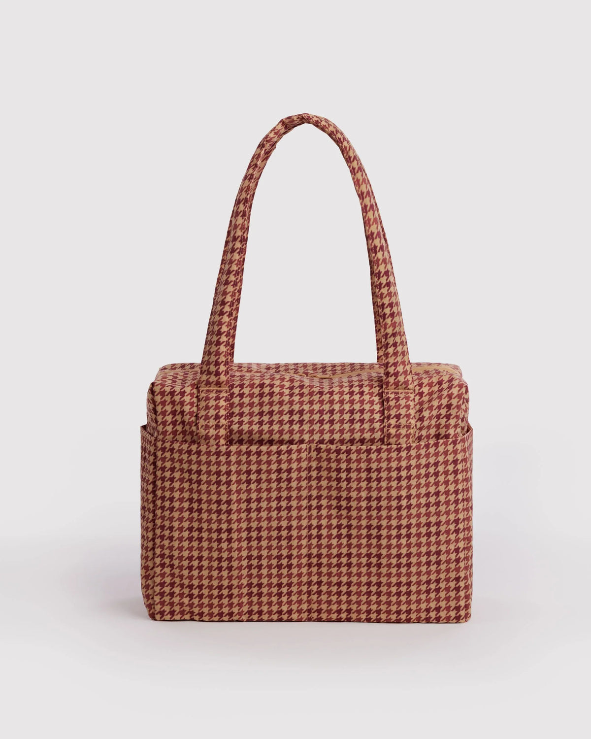 Small Cloud Carry-On Tan Houndstooth