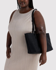 Medium Nylon Reversible Tote Black Mix
